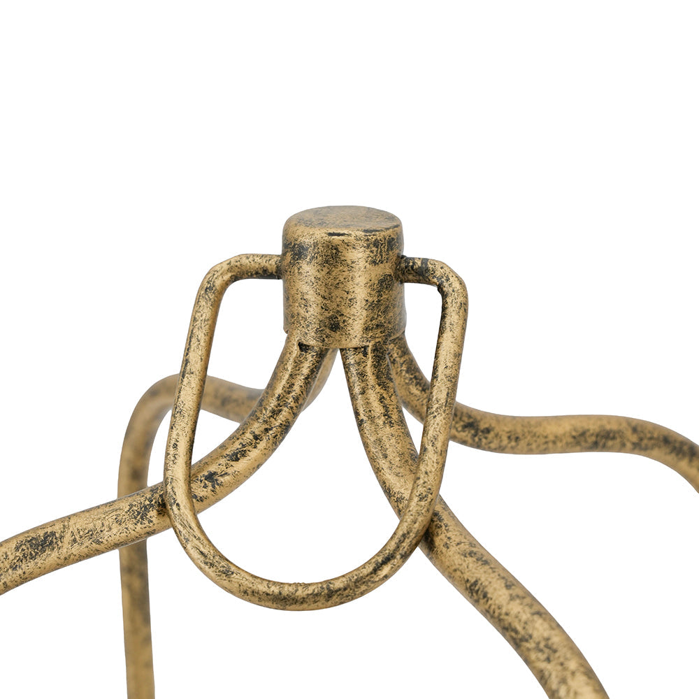 Distressed Gold Iron Lantern Set of 2 with Arched Design - Gold, photo 4 of 10