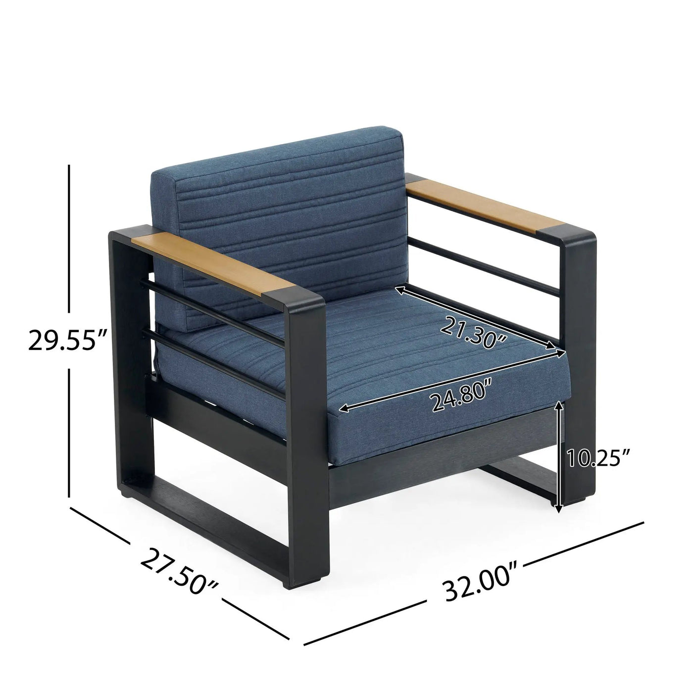 Giovanna Club Chair Set With Aluminum Frame by HouseOfZazla