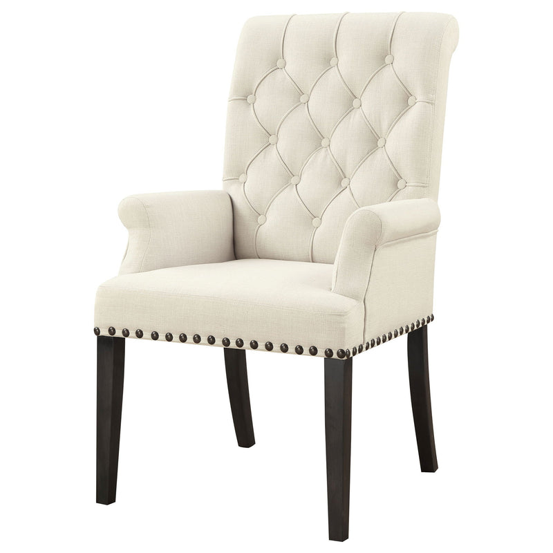 Tufted Arm Chair With Nailhead Trim by HouseOfZazla