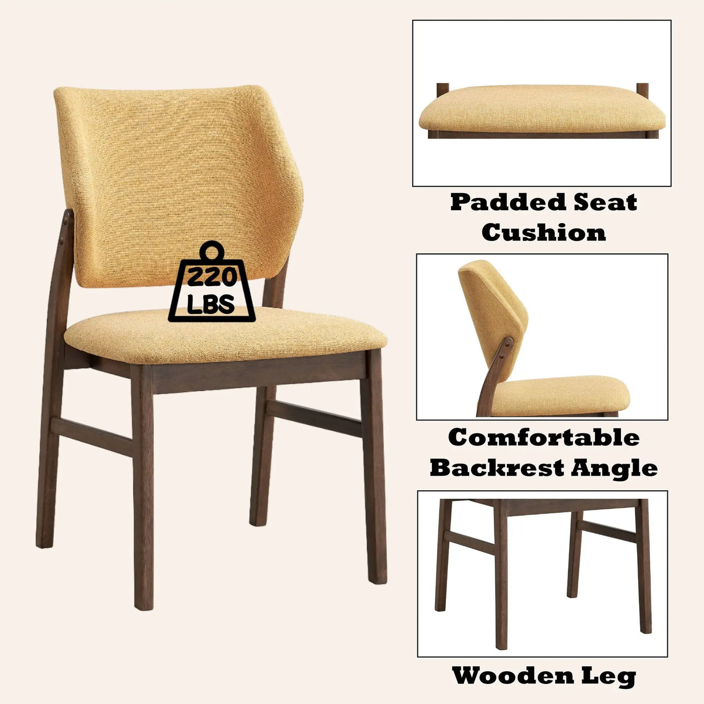 Sarha - Padded Seat Side Chair (Set of 2) by HouseOfZazla