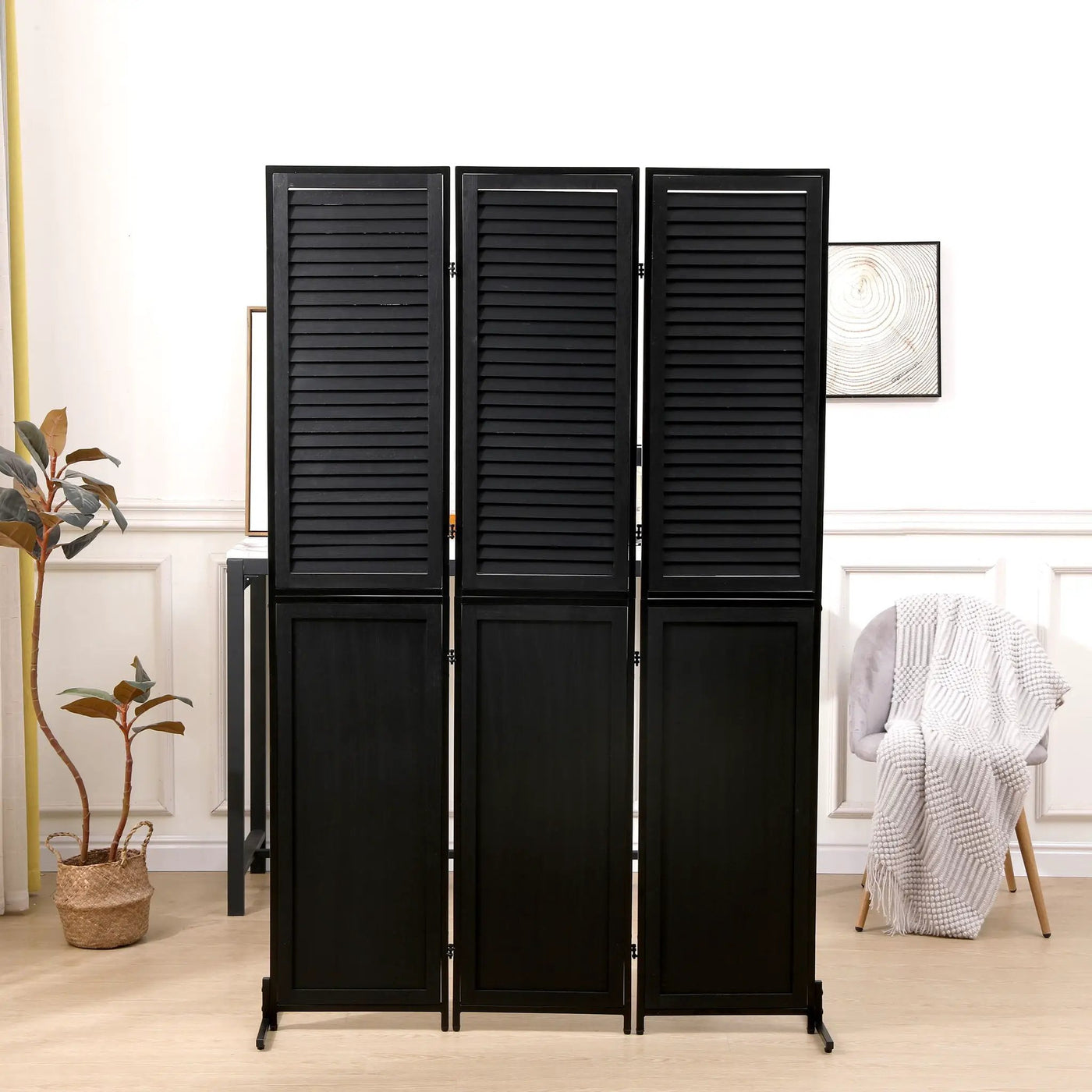 Rustic 3 Panel Room Dividers And Folding Privacy Screen by HouseOfZazla