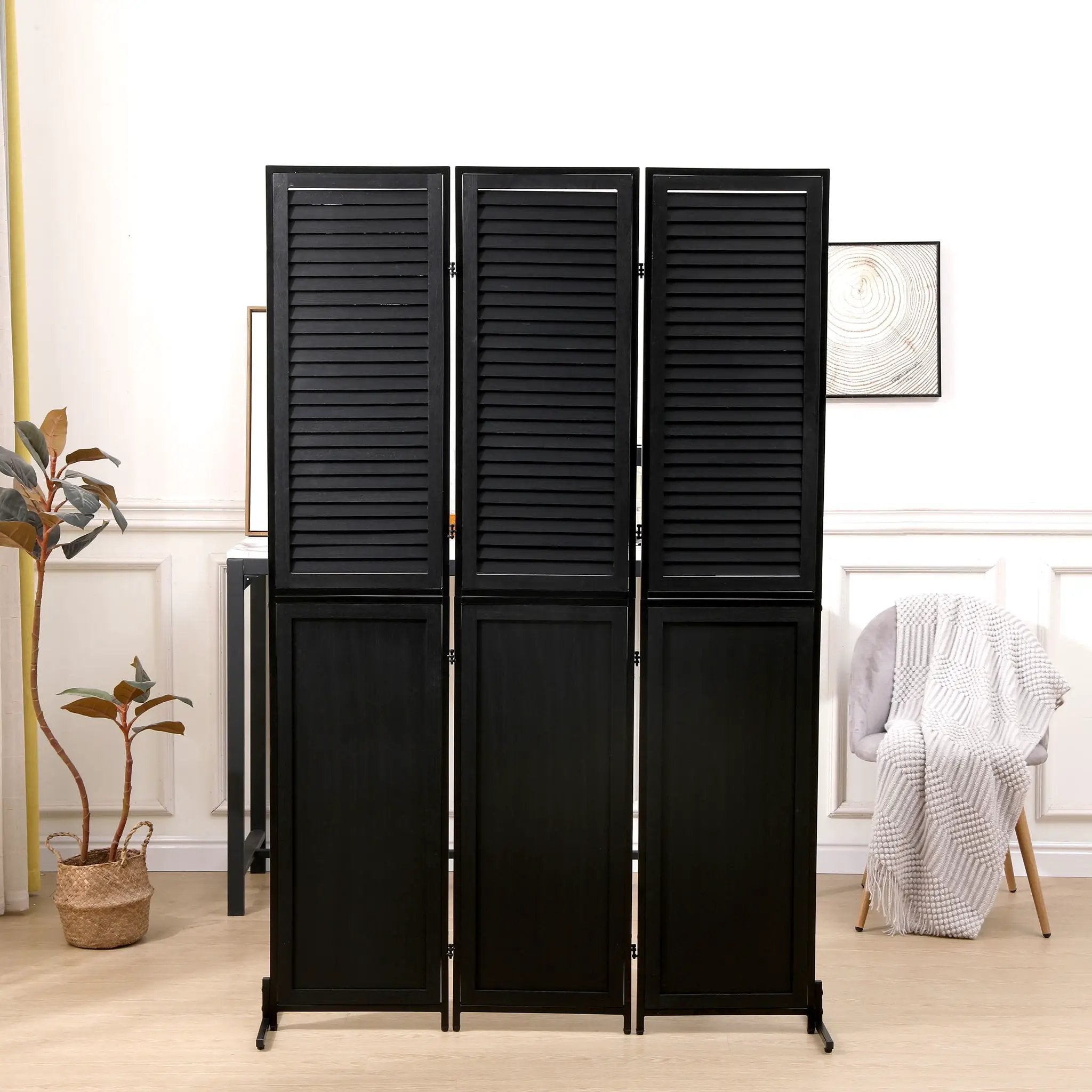Rustic 3 Panel Room Dividers And Folding Privacy Screen by HouseOfZazla