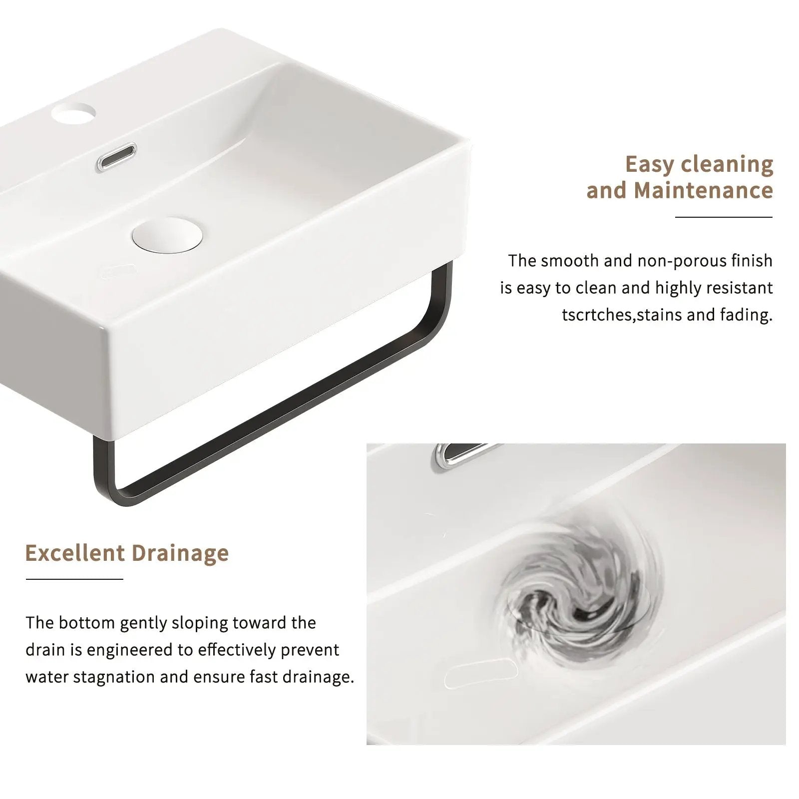 White Vessel Sink with Towel Rack by HouseOfZazla