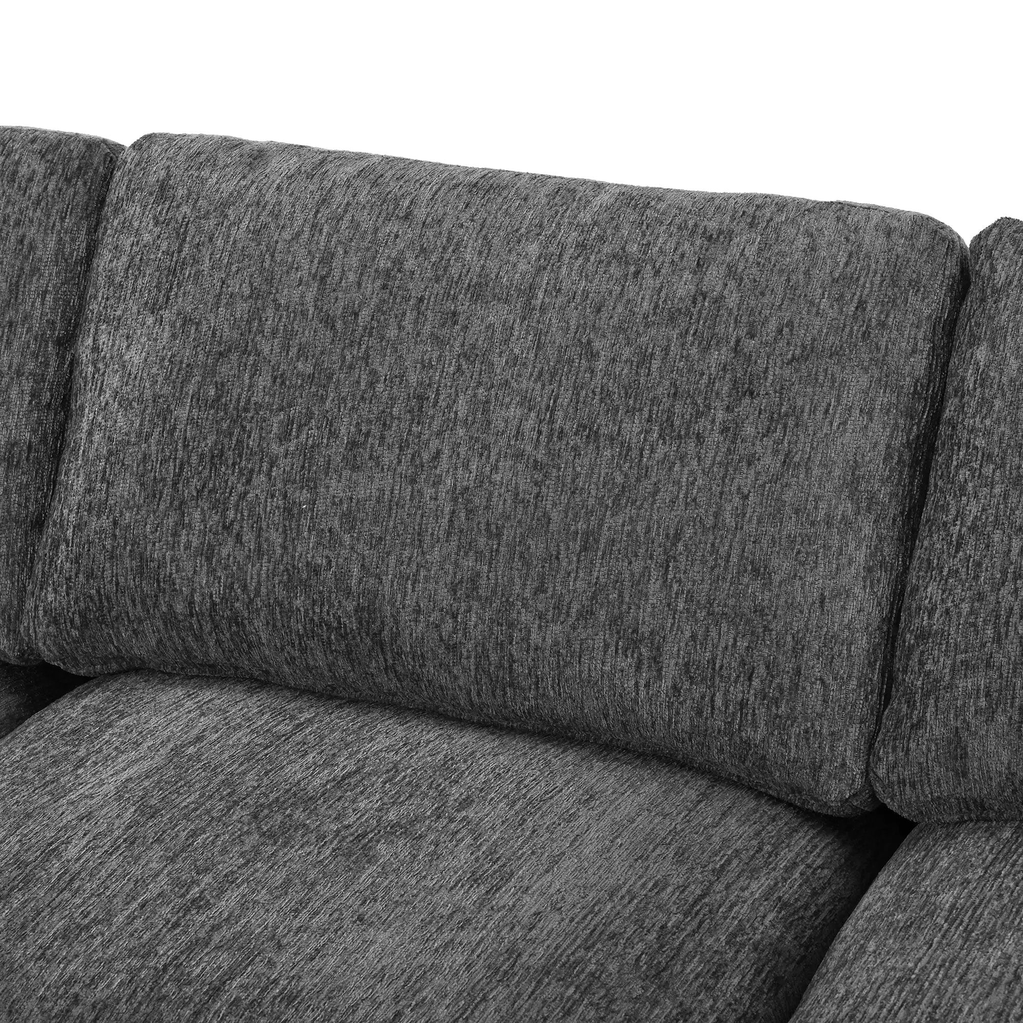 U-Style 130.3" Modular Sectional Sofa, 4-Seater by HouseOfZazla