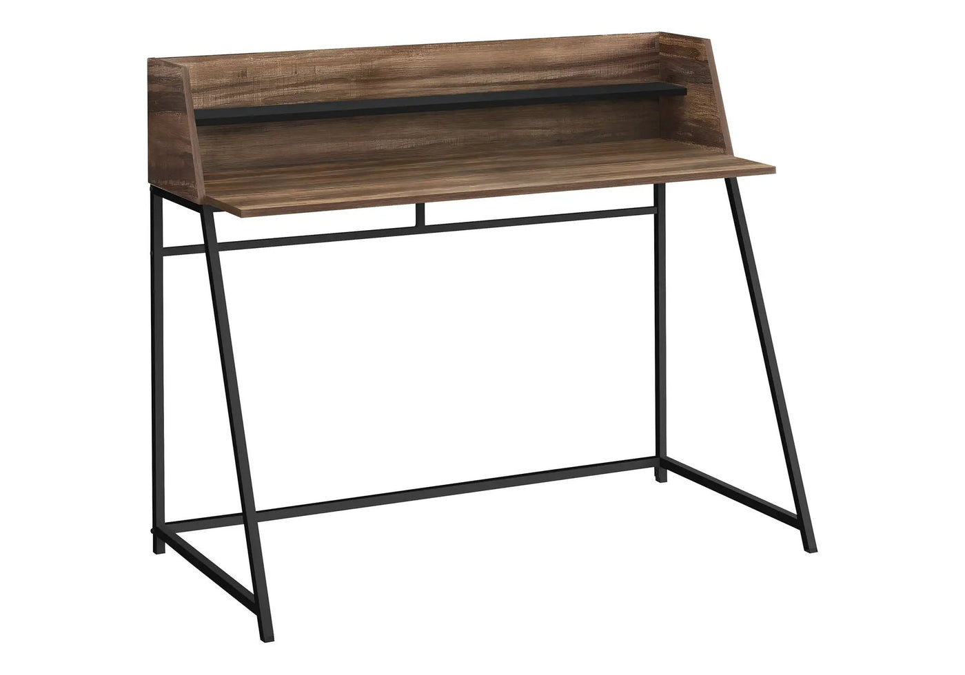 Computer Desk for Home Office with Marble Look and Storage Shelves by HouseOfZazla