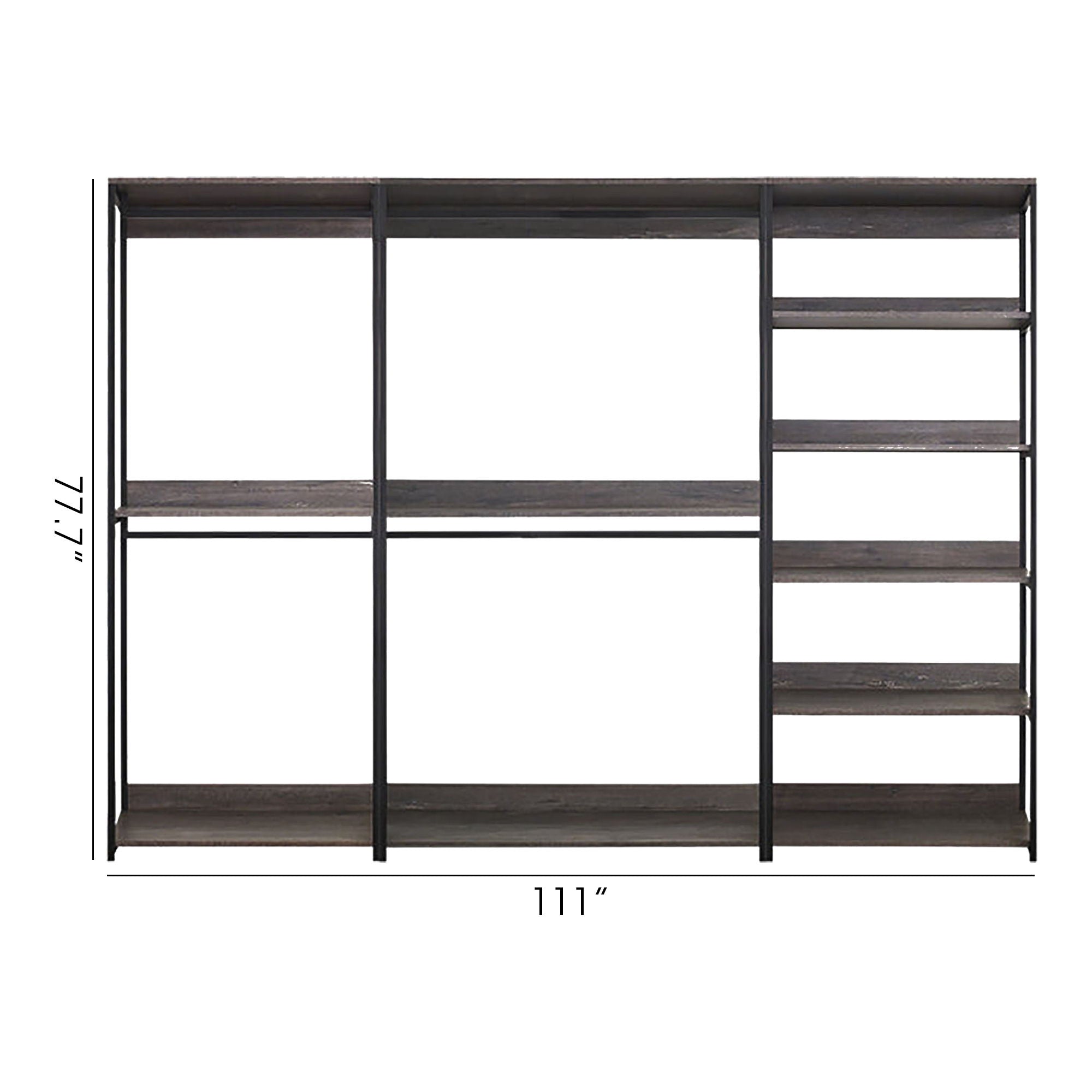 Monica - Walk-In Closet System With Spacious Drawer - Gray by HouseOfZazla