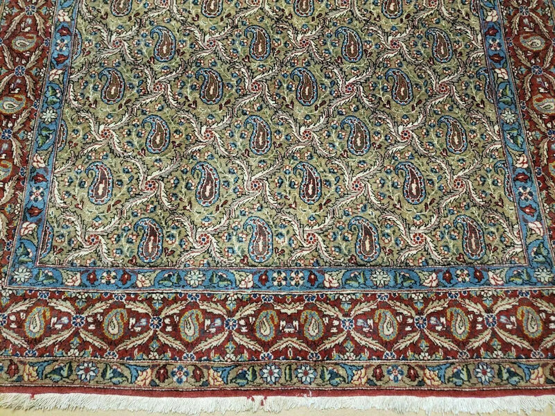 4' X 7' Handmade Turkish Wool Rug Paisley Hand Knotted Flowers One Of A Kind by Jewel Rugs