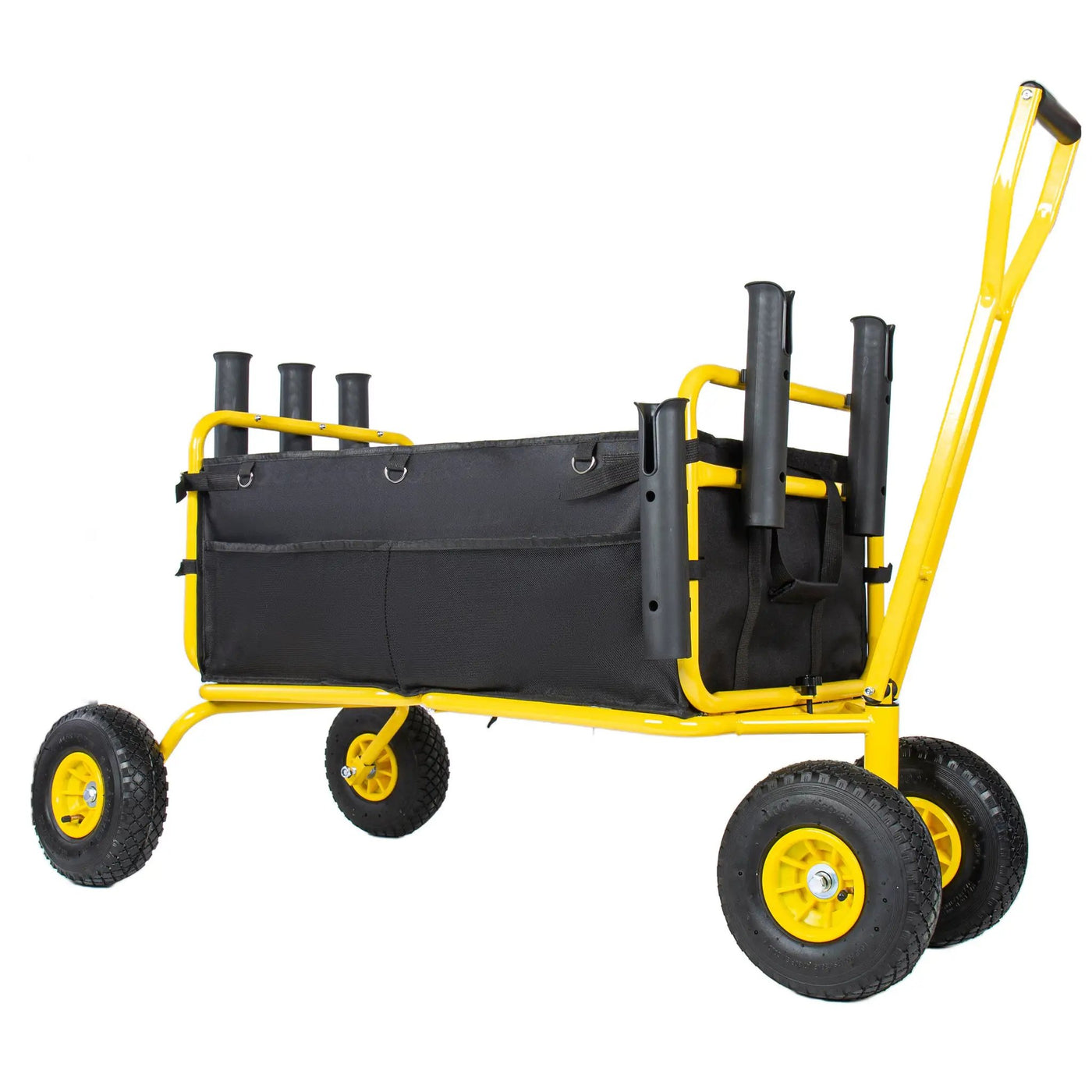 Fishing Cart Beach Cart Collapsible Wagon with 9.85'' All-Terrain Wheels by HouseOfZazla