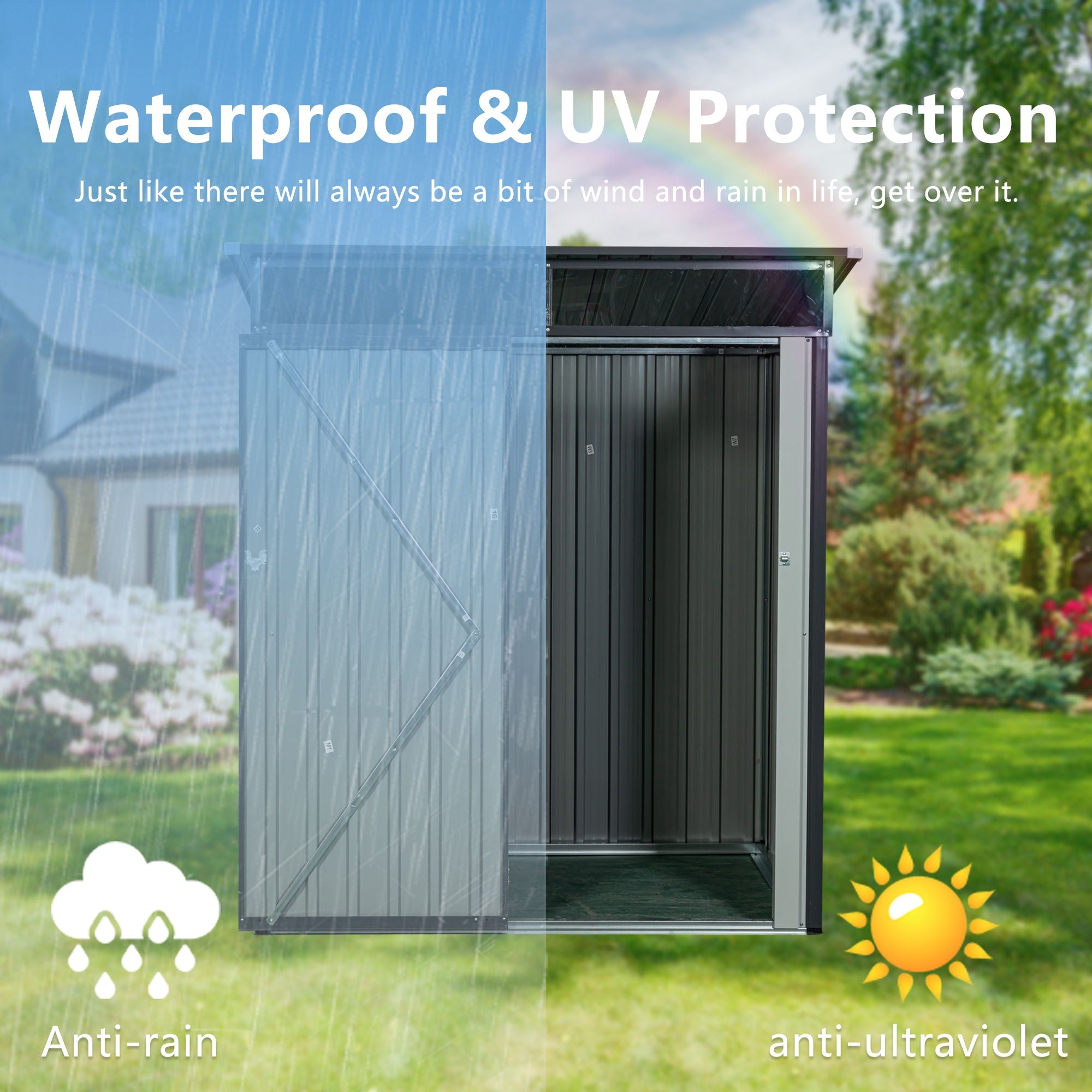 Outdoor Metal Storage Shed Transparent Plate by HouseOfZazla