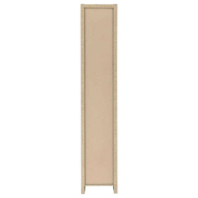 Rectangular Bookcase Tall Slim Storage With 9 Shelves - Brown