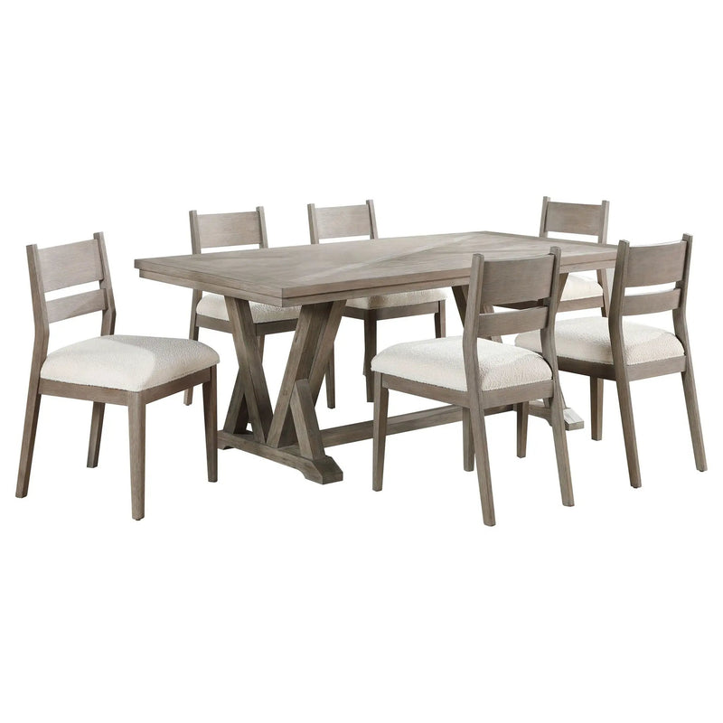 Cornelia 7-piece Rectangular Dining Table Set Coastal Grey by Unique Piece Furniture