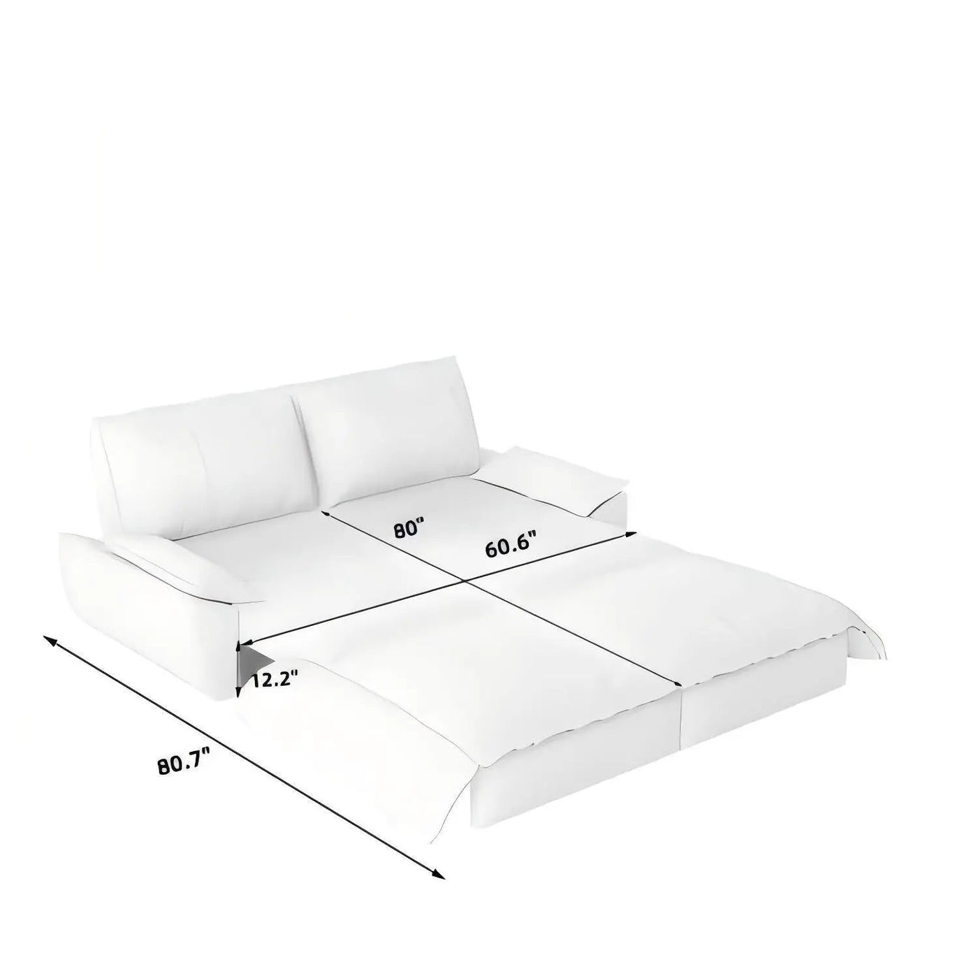 Queen Pull Out Bed, 3 In 1 Convertible Sleeper Sofa by HouseOfZazla