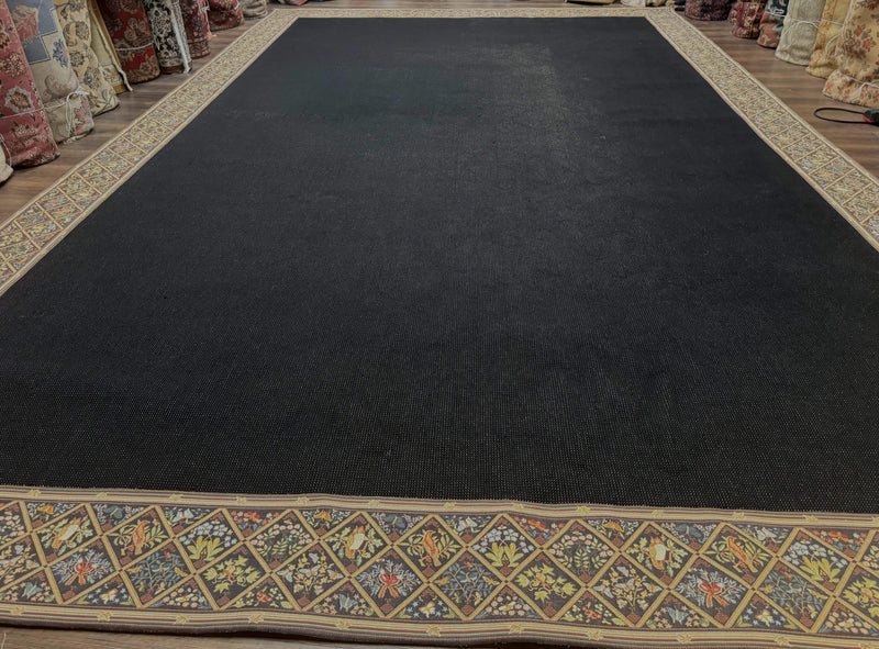 Palace Sized Stark Area Rug 12x19, Black Carpet by Jewel Rugs