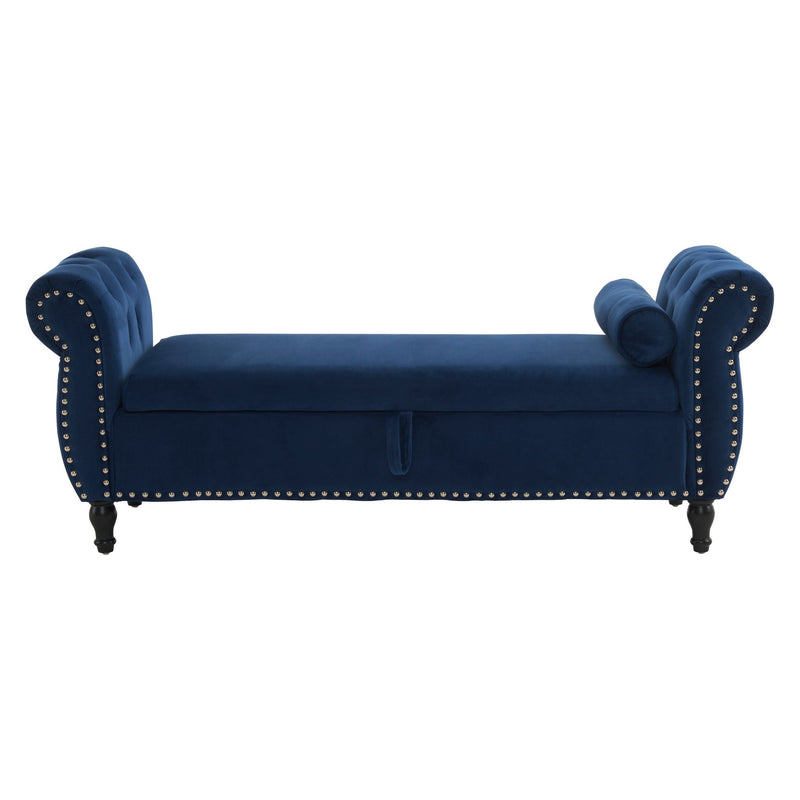 Luxurious Multifunctional Storage Ottoman Bench With Pillow by HouseOfZazla