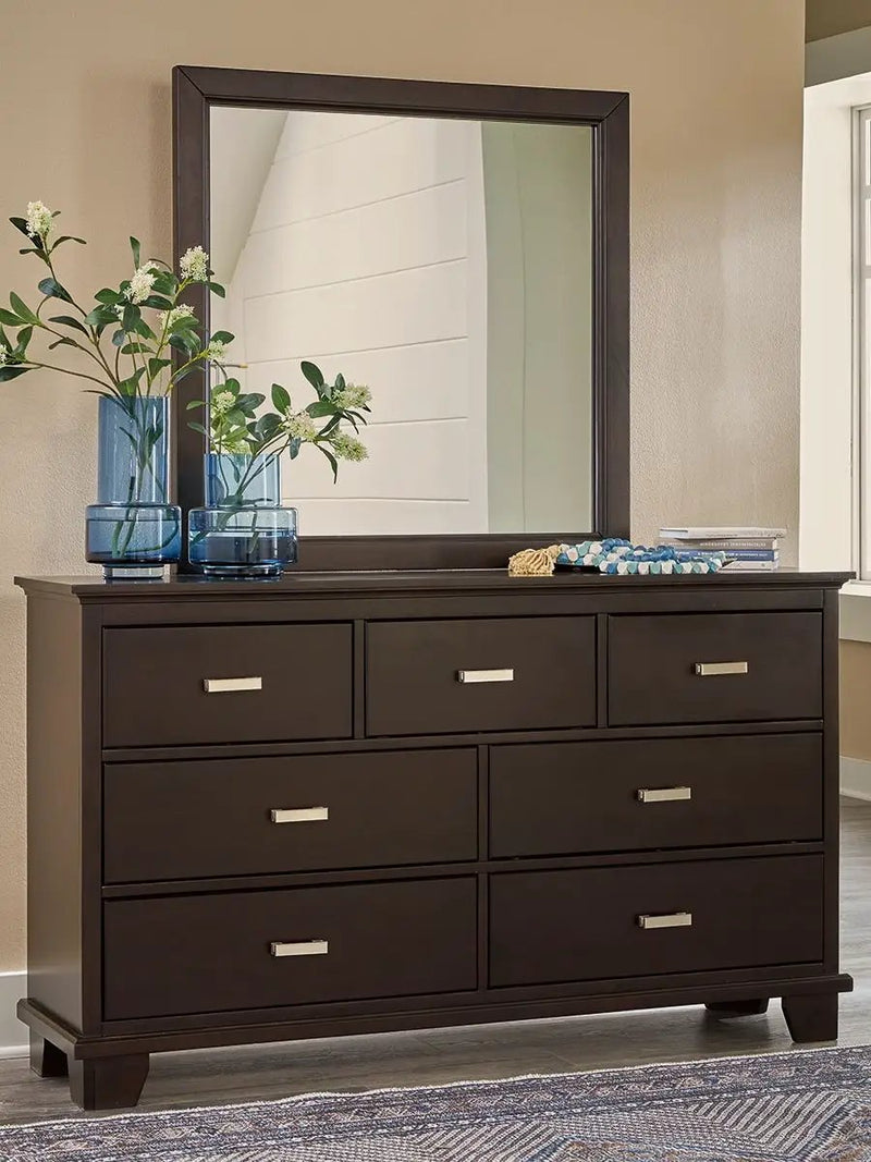 Covetown - Dresser And Mirror - Dark Brown by Unique Piece Furniture