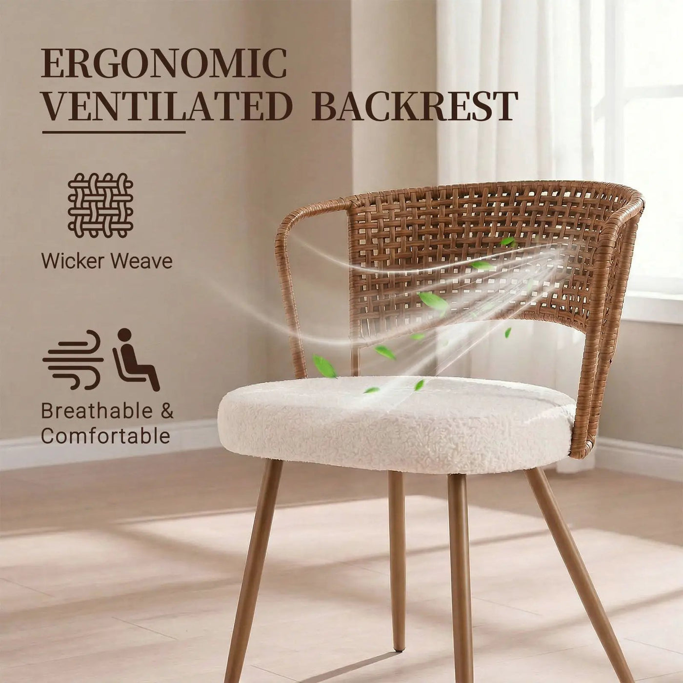 Farmhouse Style Wicker Dining Chair by HouseOfZazla