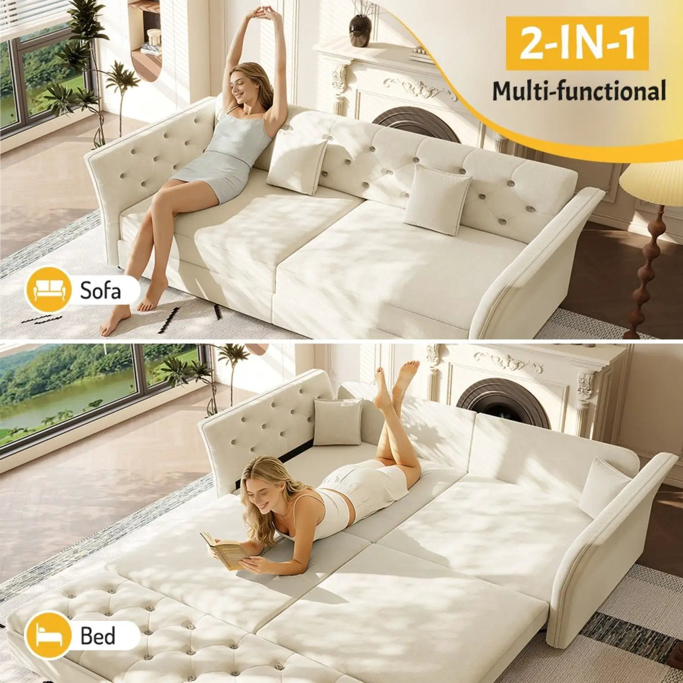 Oversize Pull Out Sofa Bed For Living Room by HouseOfZazla