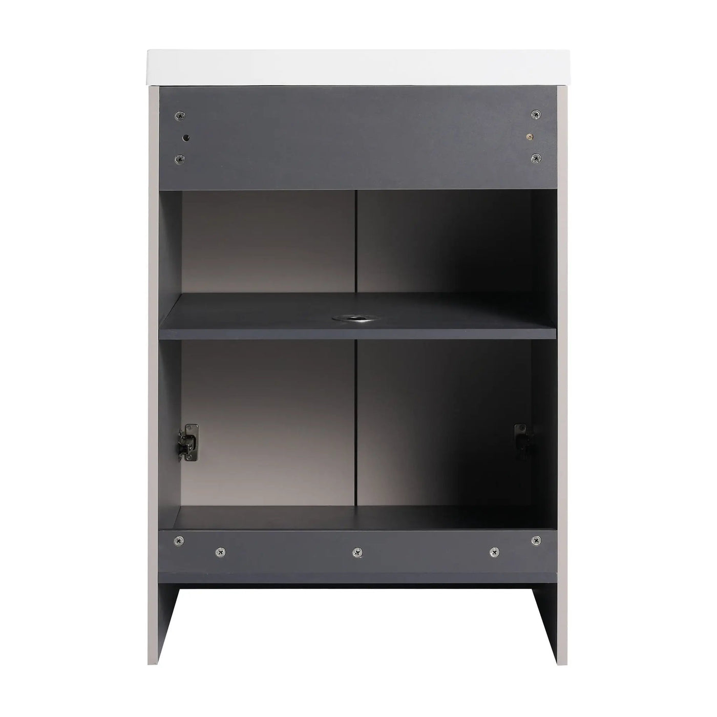 Contemporary Freestanding Bathroom Vanity With Resin Sink & Soft-Close Cabinet Doors by HouseOfZazla