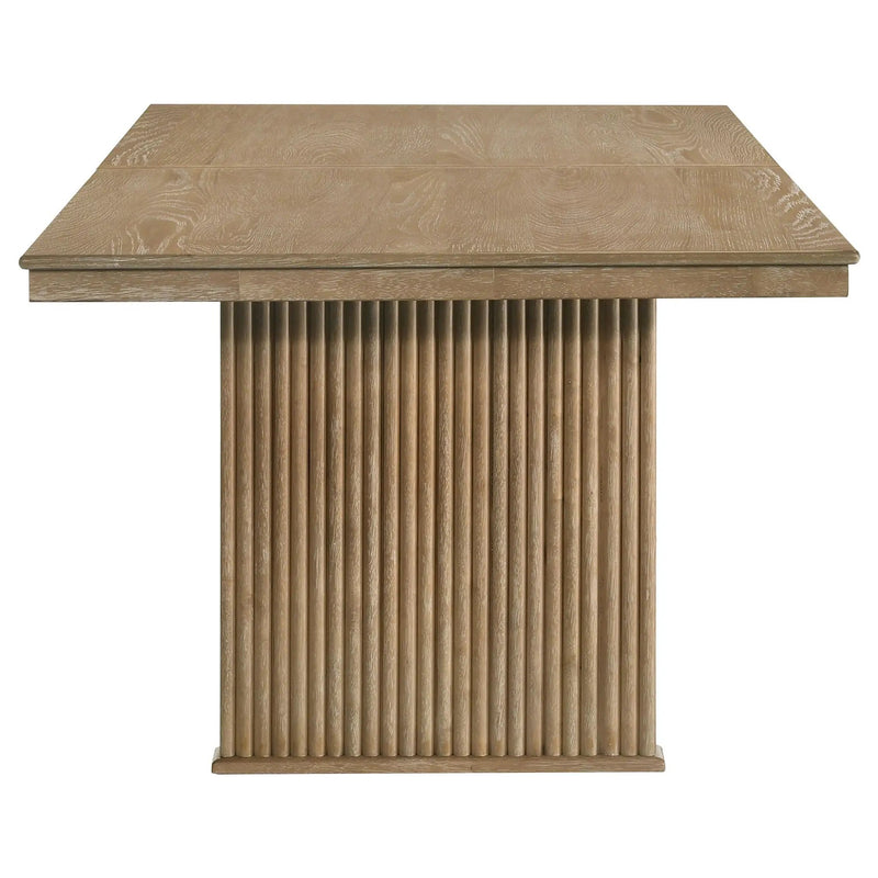 Adina 89-inch Extension Dining Table Distressed Light Brown by Unique Piece Furniture