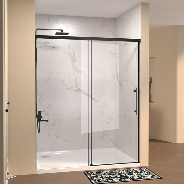 48" W × 72" H Single Sliding Shower Door with Tempered Glass - Clear, photo 2 of 10