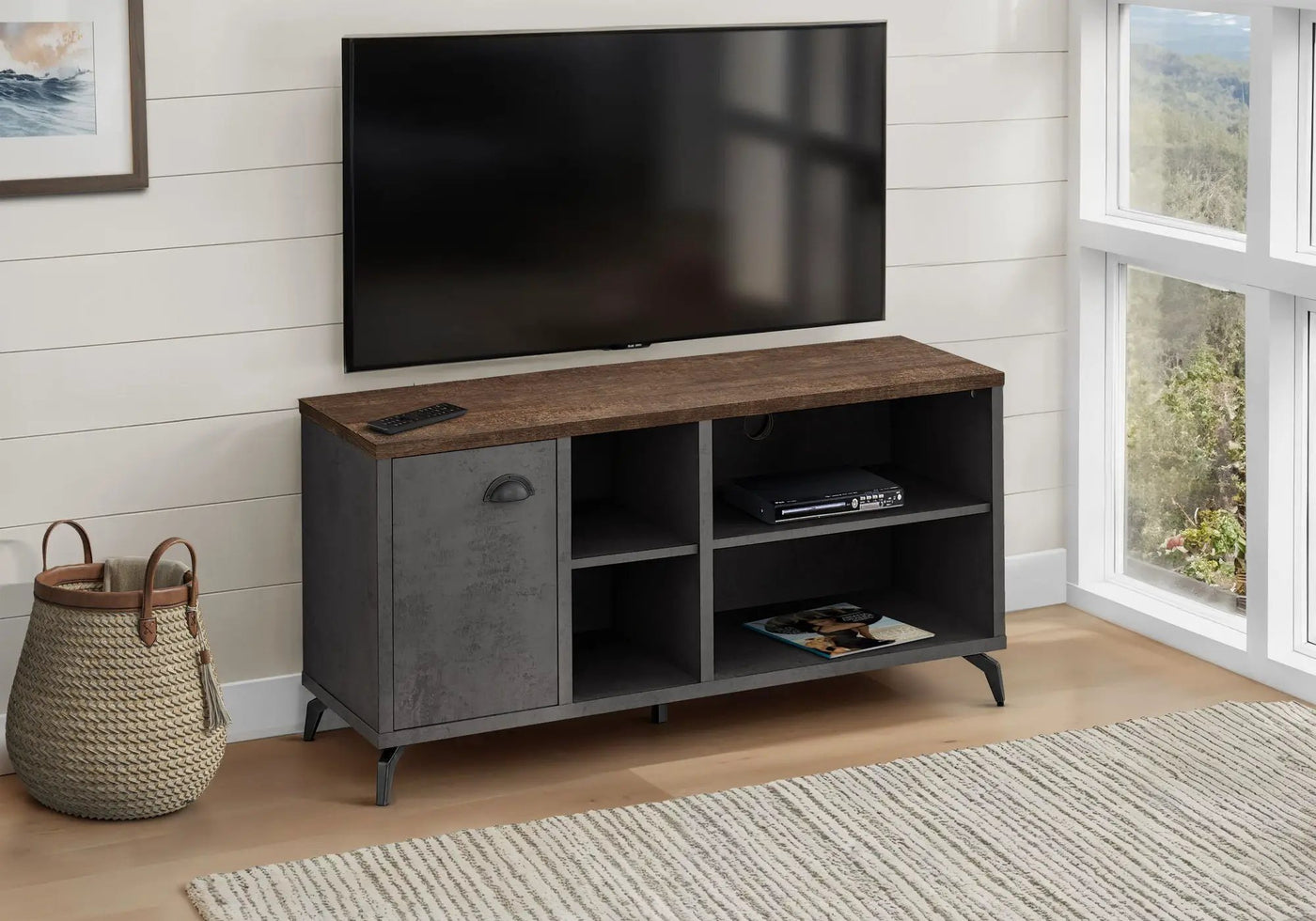Contemporary TV Stand Console with Storage Cabinet by HouseOfZazla