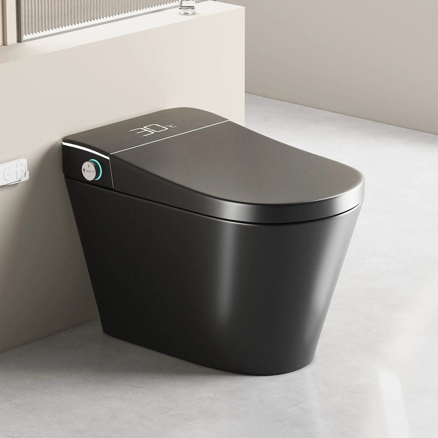 Smart Bidet Toilet With Auto Open / Close Seat, Warm Water Wash, Heated Seat, And Wireless Remote Control by HouseOfZazla