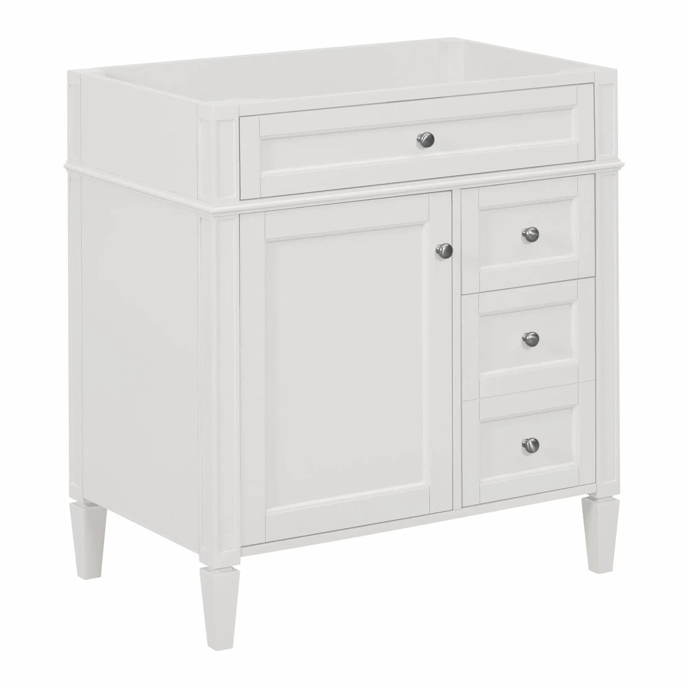 Bathroom Vanity With 2 Drawers And Tip-Out Drawer, Storage Cabinet by HouseOfZazla