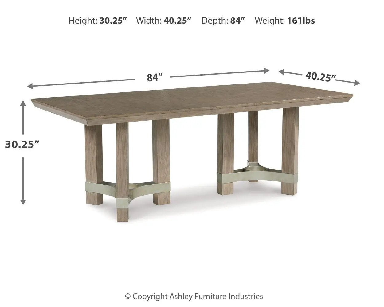 Chrestner - Rectangular Dining Room Table - Gray by Unique Piece Furniture