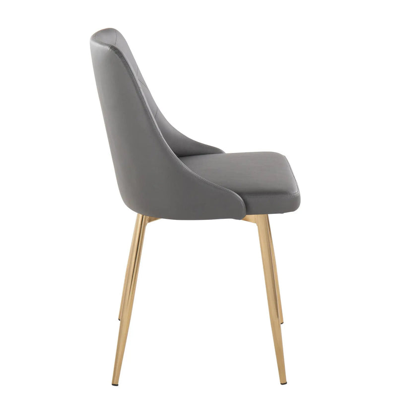 Marche - Contemporary Dining Chair With Metal Legs (Set of 2) by HouseOfZazla