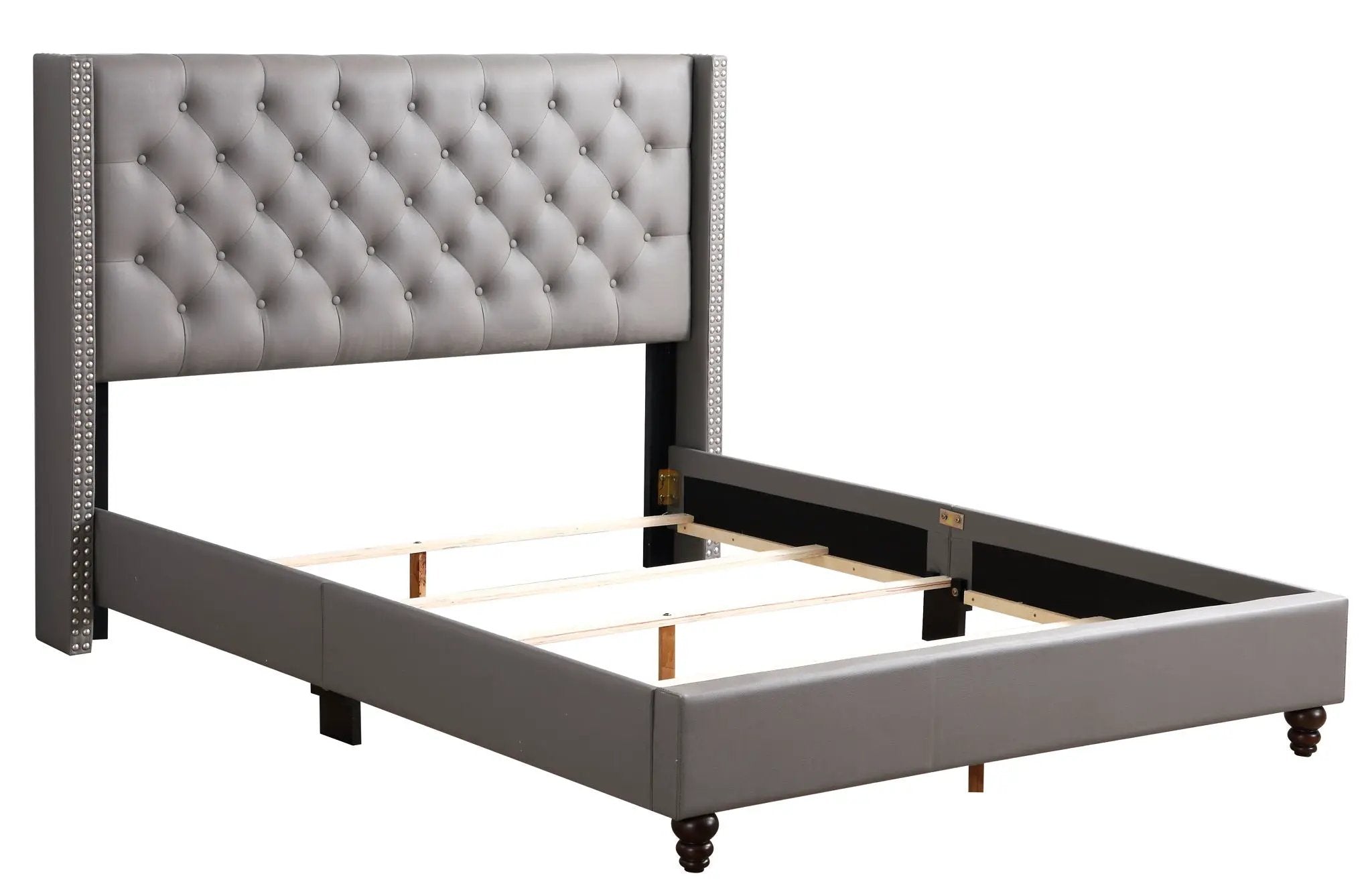 Nailhead Bed Transitional Vibrant by Unique Piece Furniture