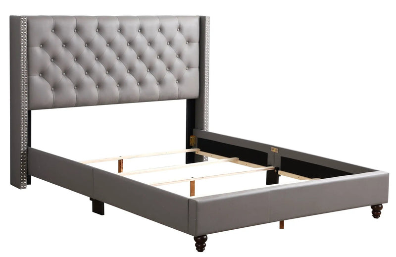 Nailhead Bed Transitional Vibrant by Unique Piece Furniture