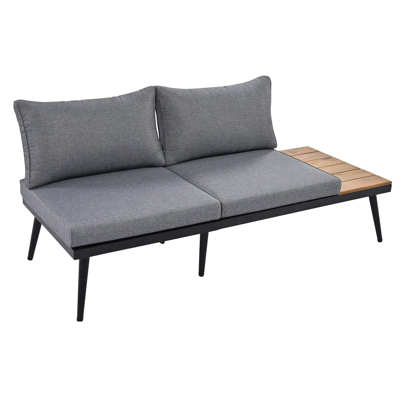 Modern Outdoor Sectional Sofa Set With Nesting Coffee Tables by HouseOfZazla