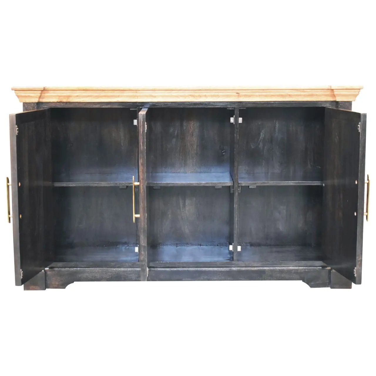 Solid Wood Regal Rustic Sideboard - 6 Compartments by HouseOfZazla
