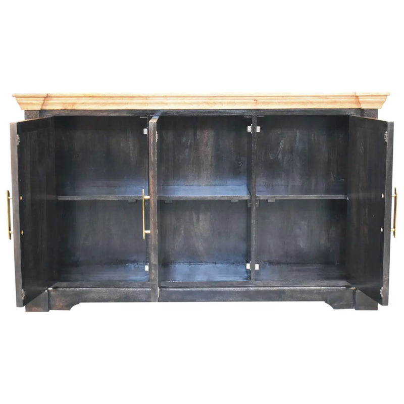 Solid Wood Regal Rustic Sideboard - 6 Compartments by HouseOfZazla