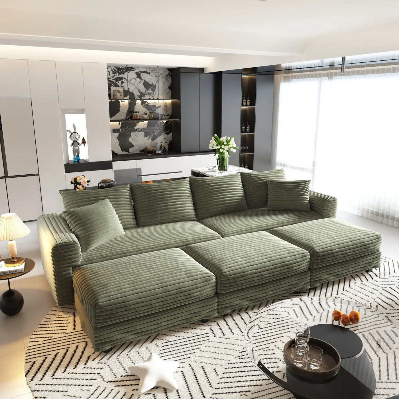 Modern Comfy Upholstered Sofa Cloud Couch & Deep Seat Couches by HouseOfZazla