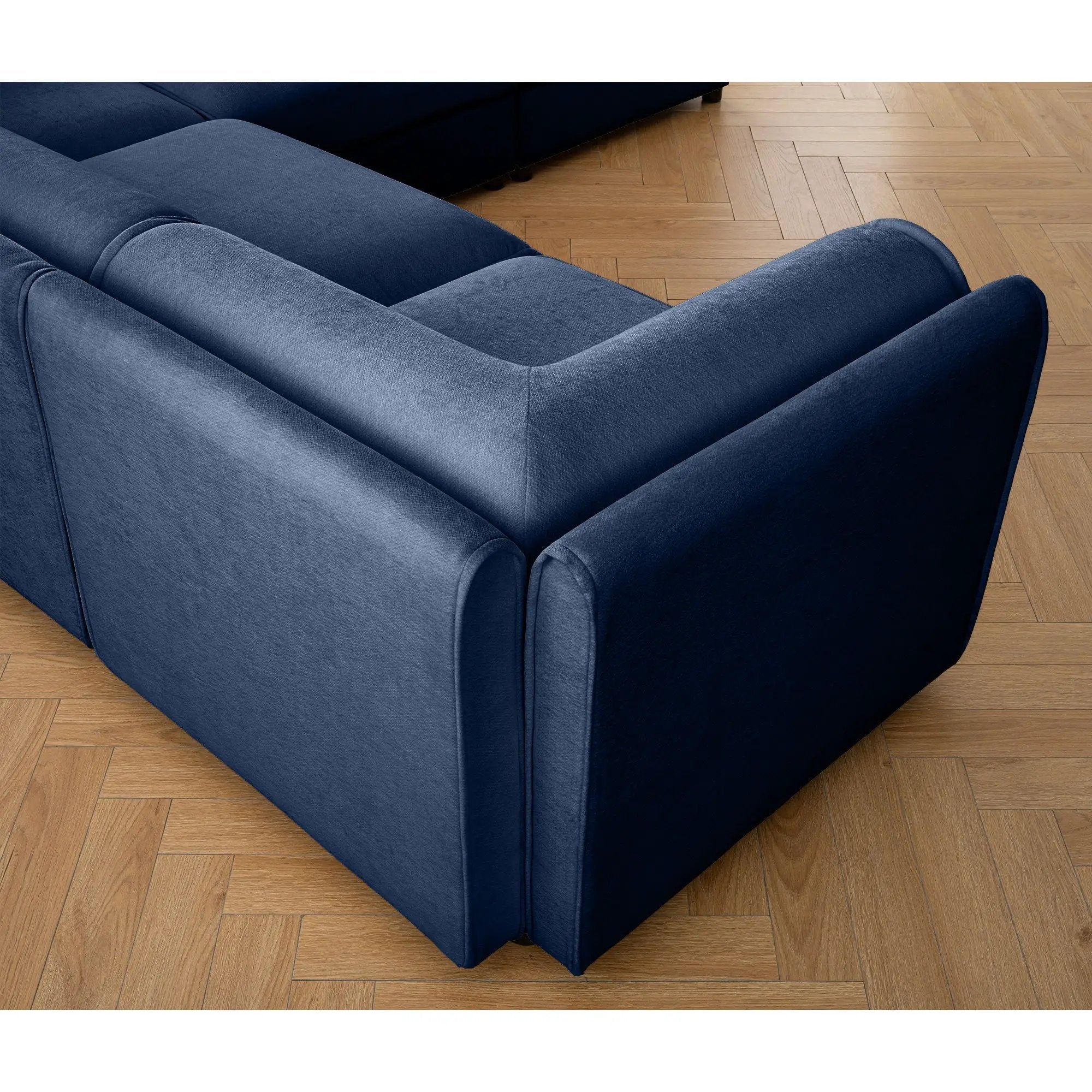 Stylish Sofa With Storage Seat And Cylindrical Backrest