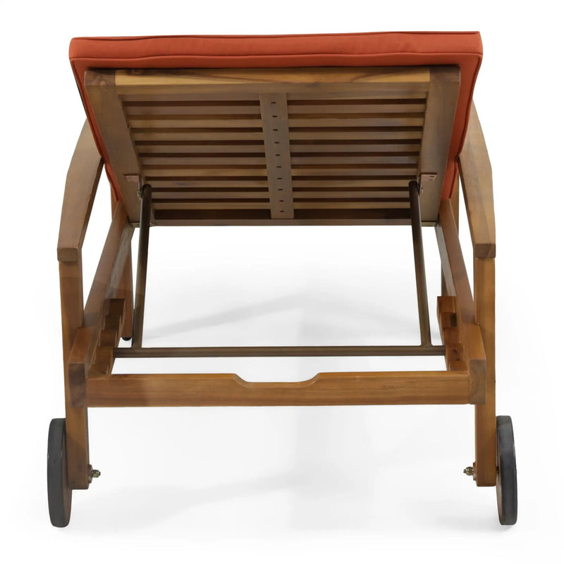 Jason Chaise Lounge Adjustable Acacia Wood Outdoor Furniture by HouseOfZazla