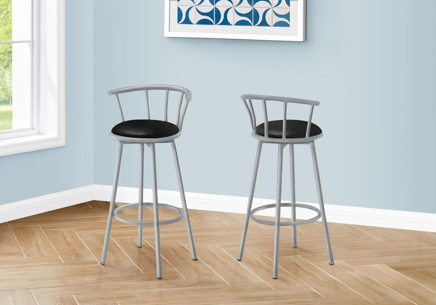 Swivel Stool Bar Height, Stylish Design Contemporary & Modern (Set of 2) by HouseOfZazla