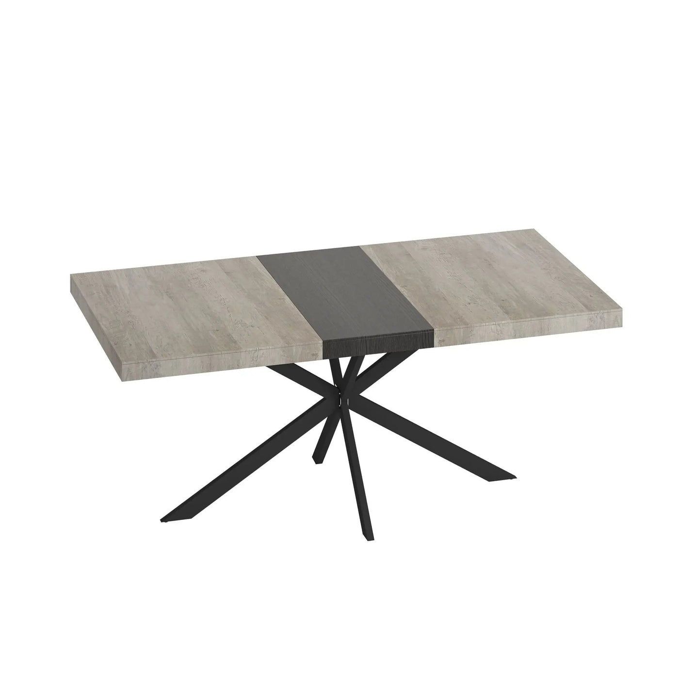 Retro Rectangular Stretch Dining Table With Embossed Center Plate by HouseOfZazla