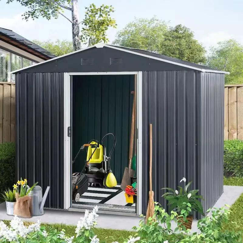 Outdoor Metal Storage Shed With Floor Base by HouseOfZazla
