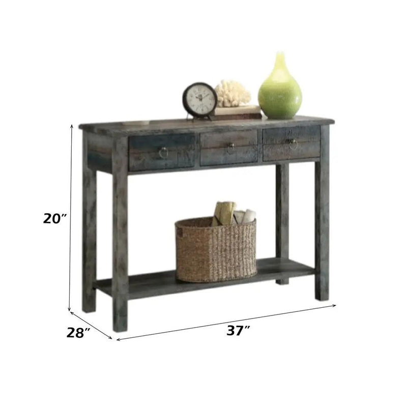 Glancio - Console Table - Antique Gray & Teal by Unique Piece Furniture