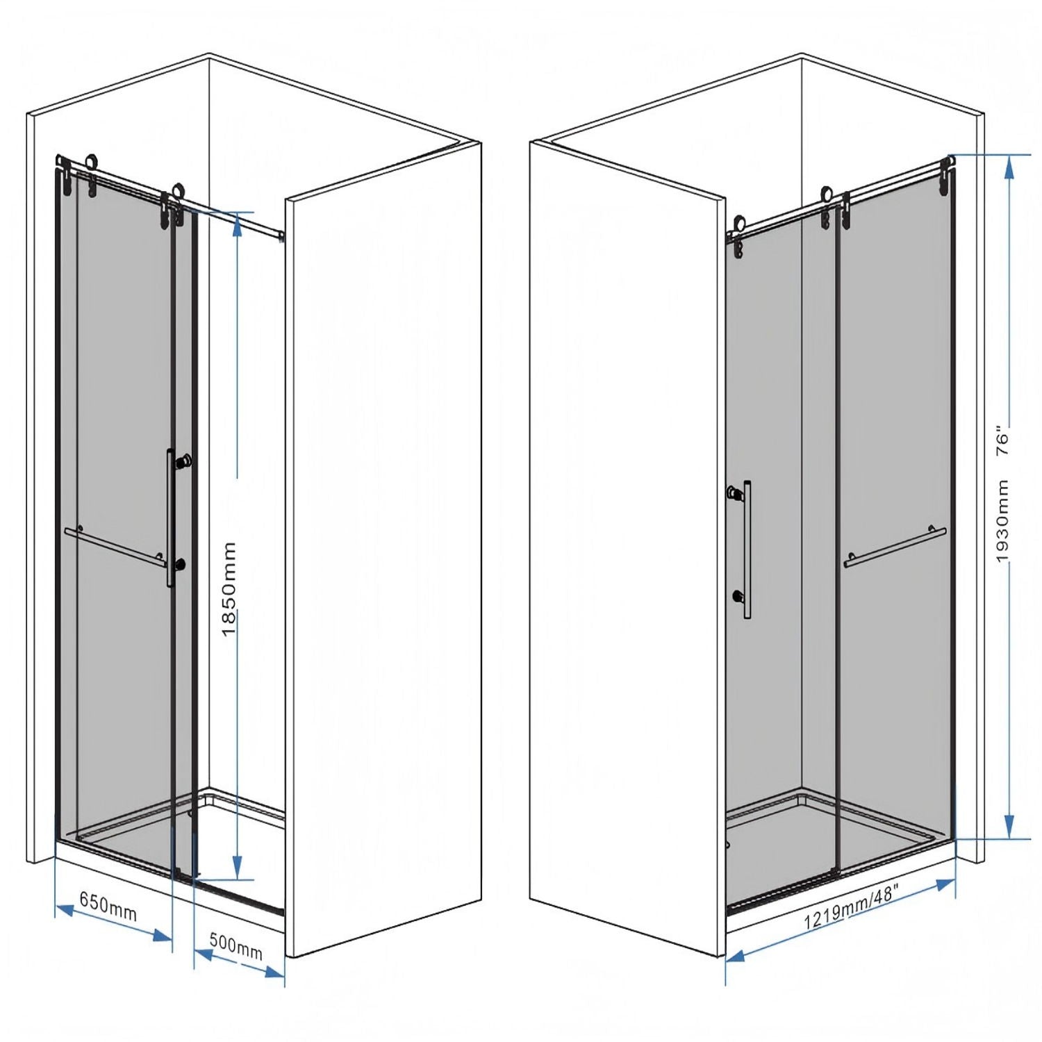 Frameless Sliding Bathtub Door With Frame by HouseOfZazla