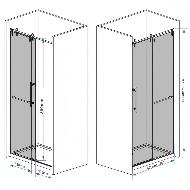 Frameless Sliding Bathtub Door With Frame by HouseOfZazla