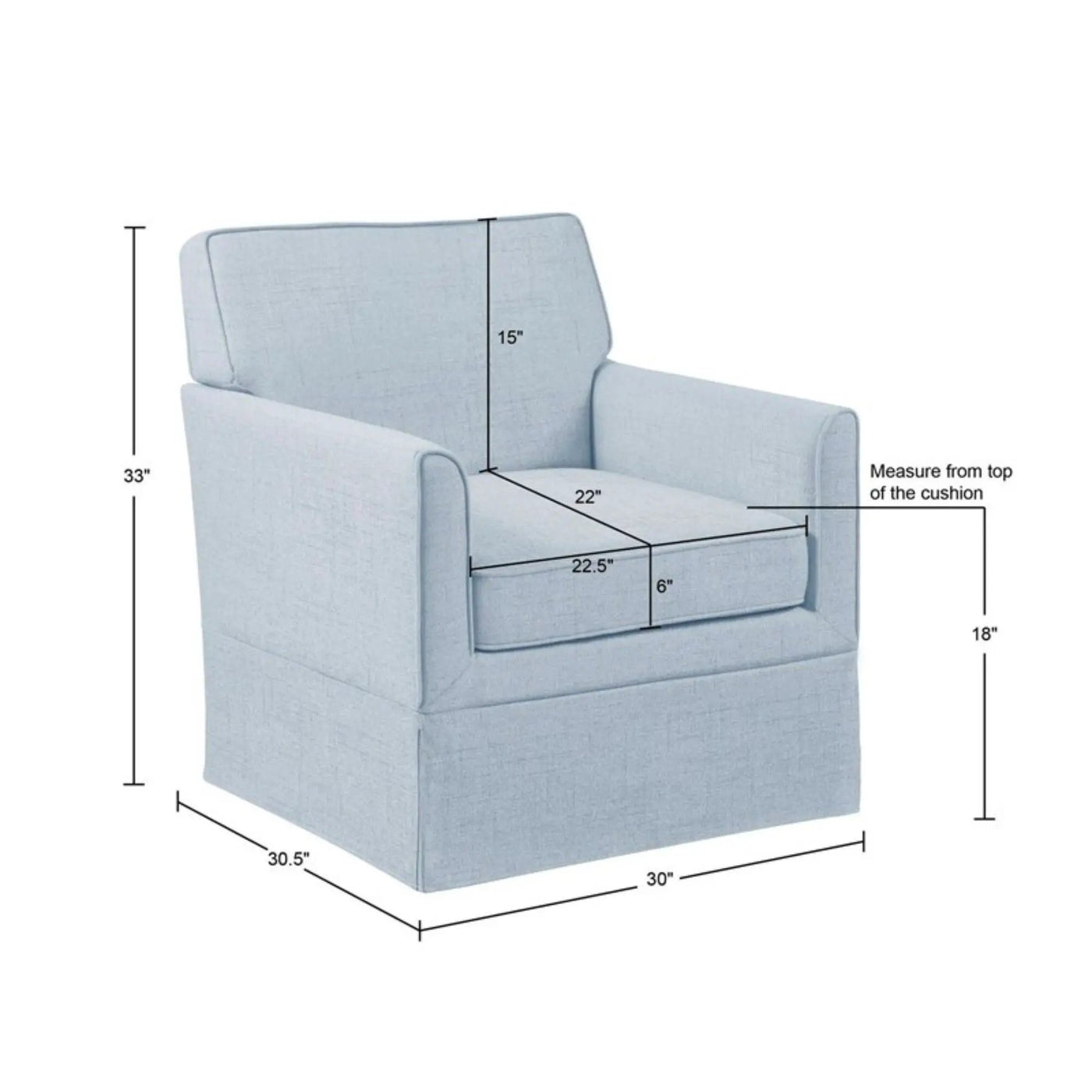 Timeless - Accent Armchair With Classic Track Arm Silhouette And Skirted Base by HouseOfZazla