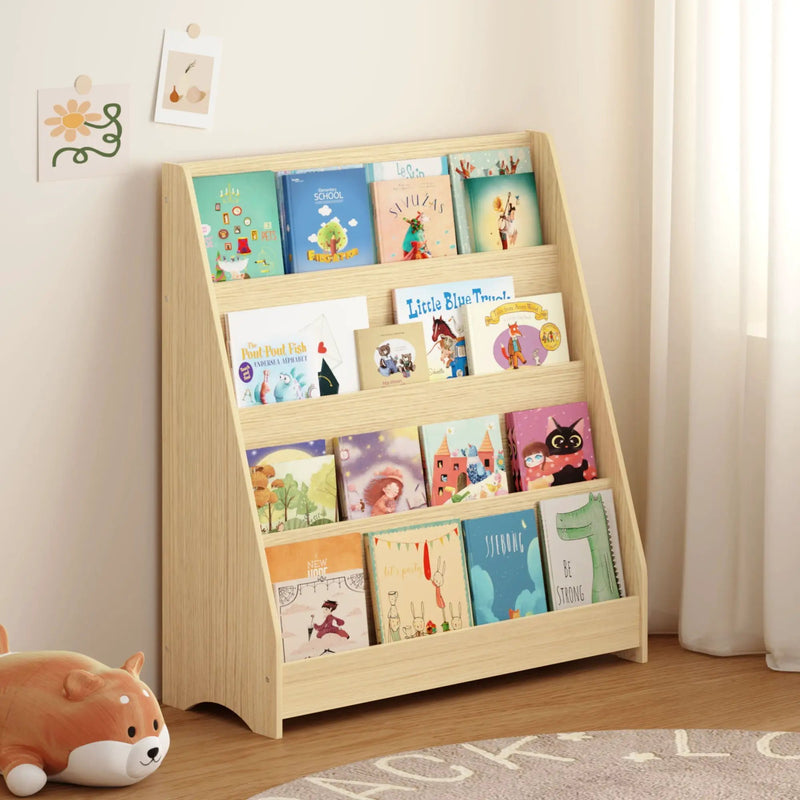 4 Tier Bookshelf, Toddler Book Display Shelves by Unique Piece Furniture