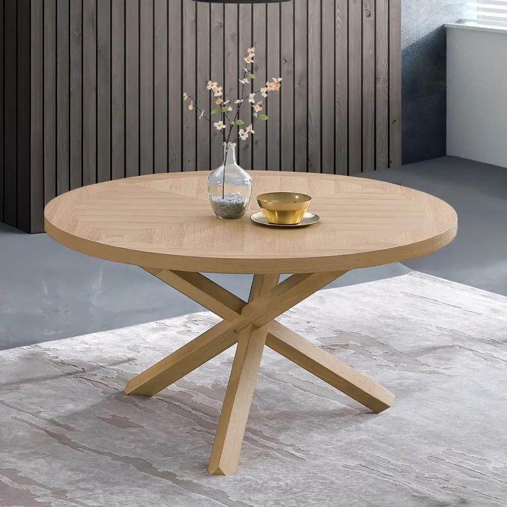 Kasem - Round Dining Table - Oak by Unique Piece Furniture