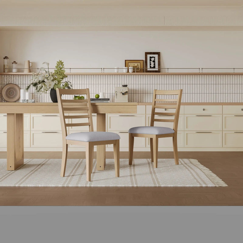 Upholstered Armless Chairs With High Ladder Back by HouseOfZazla