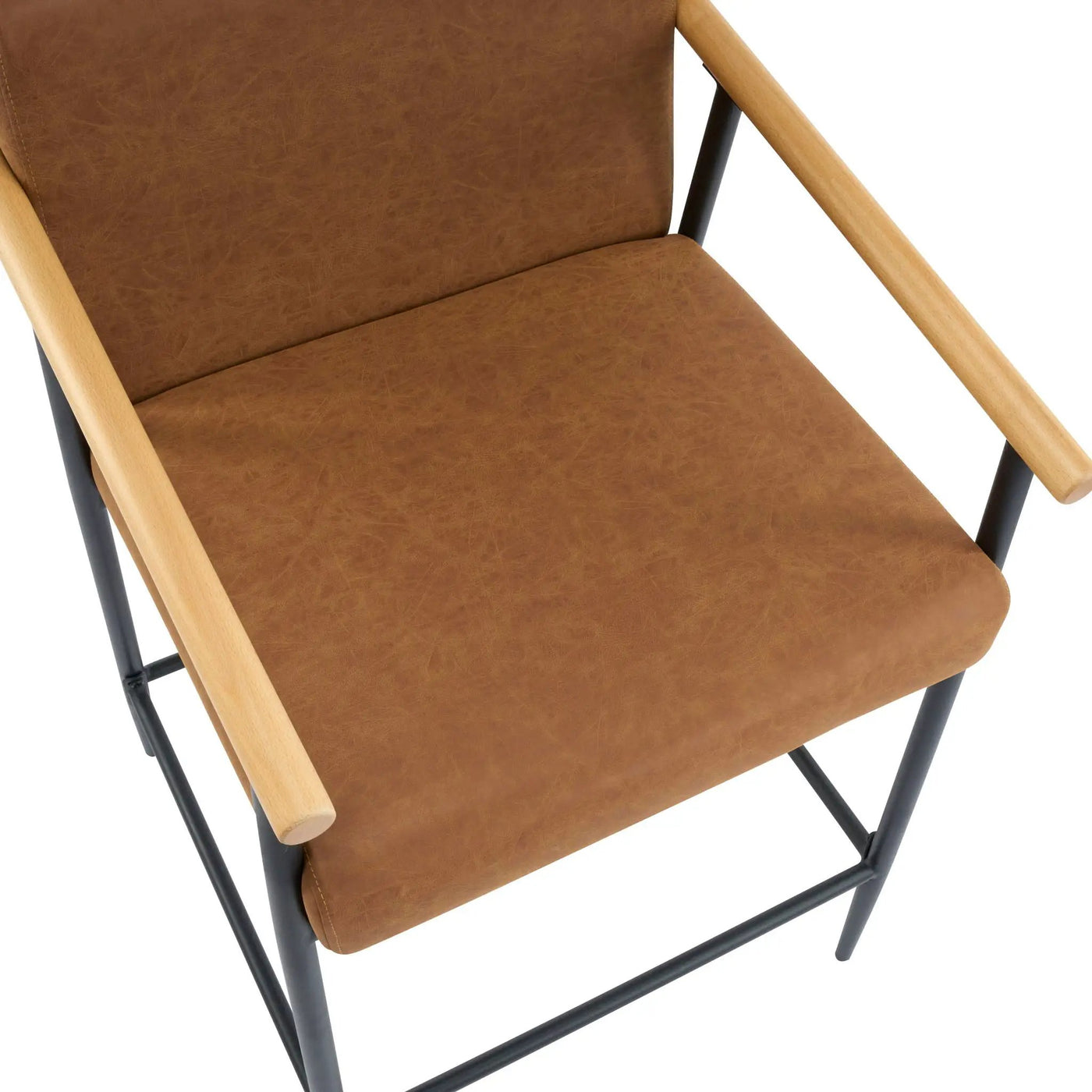 Mid Century Modern Counter Stool Set With Iron Frame by HouseOfZazla