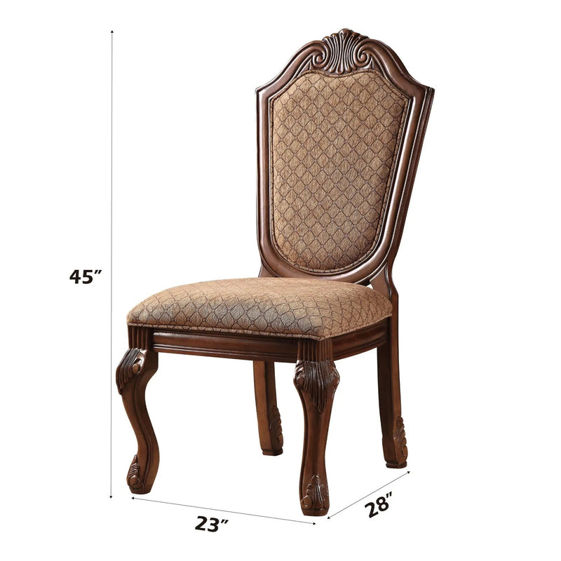 Chateau De Ville Side Chair (Set of 2) - Brown / Cherry by HouseOfZazla