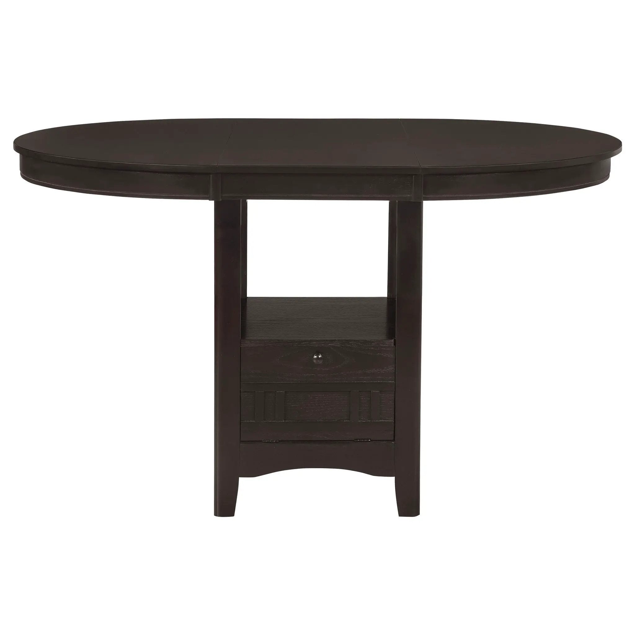 Lavon Oval 60-inch Counter Height Extension Dining Table Espresso by Unique Piece Furniture